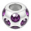 Přívěsek s fialovými krystaly, průměr 12 mm, elegantní design pro moderní šperky.