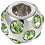 Přívěsek s zelenými krystaly, průměr 12 mm, elegantní design pro každou příležitost.