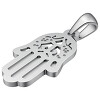 Přívěsek Hamsa s detailním vyřezáváním, rozměry 24.5x13mm, stříbrná barva, kód produktu: 7PP25498