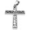 Křížový přívěsek s ornamenty, černá barva, rozměry 46x27mm, tloušťka 3mm, váha 6g