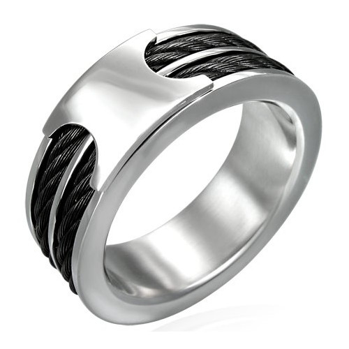 Ocelový prsten - LRC045BA - Velikost 63 (11)