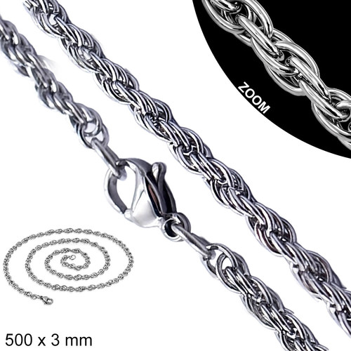 ŠPERKYLA.CZ • Řetízek - 3NN8488 - Rope - Valis - 500 x 3 mm - 11g