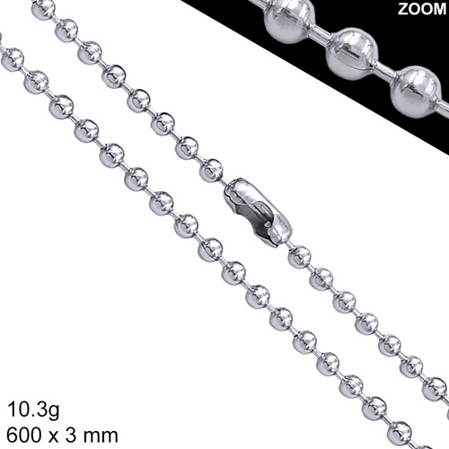 ŠPERKYLA.CZ • Řetízek - 3NN16946 - Ball or Bead & Bar - 600 x 3 mm - 10.3g