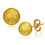 Zlaté ocelové náušnice s kuličkami, pískované