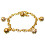 Náramek s kulatými přívěsky a krystaly, zlatá barva, 180x8 mm