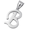 Přívěsek s písmenem B ve stříbrné barvě, elegantní design pro osobní styl a výraz individuality.