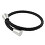 Náramek s černým pleteným designem a stříbrnými konci, šířka 4 mm, hmotnost 17 g.
