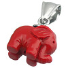 Přívěsek s červeným slonem, rozměry 16x14x8.5 mm, váha 2.5 g.