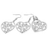 Srdcový šperkový set s náušnicemi a přívěskem – elegantní design, rozměr náušnic: 30 mm, přívěsek: 31.5 mm