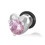 Piercing srdce s růžovým zirkonem
