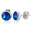 Ocelové náušnice s modrými kameny
